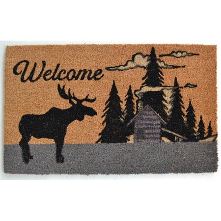 Imports Decor Rectangular Moose Silhouette Doormat IM307225